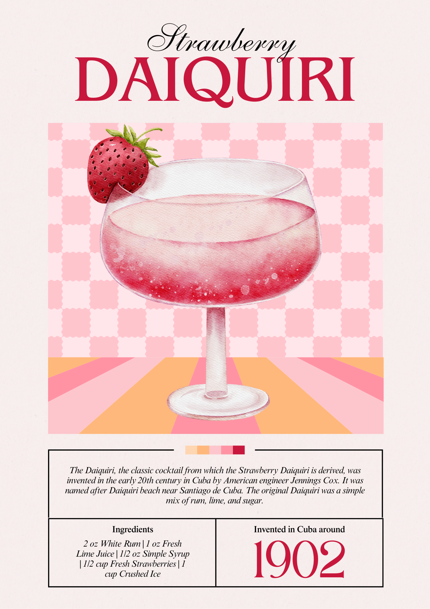 Poster Strawberry daiquiri